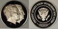 Exonumia Medal Richard Nixon & Spiro Agnew Large Silver Inaugural 6.3 ozt of .925 -