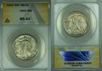 USA Half Dollar Walking Liberty Silver 50c ANACS MS-63 Lightly Toned -