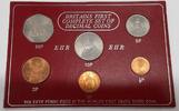 Weltmünzen Great Britain 1st Complete Decimal Coin Set - 6 BU Coins in Holder -