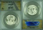 USA Half Dollar Walking Liberty Silver 50c ANACS MS-65 (44) -
