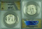 USA Half Dollar 1941-D Walking Liberty Silver 50c ANACS MS-64 (44) -