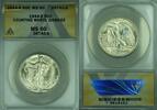 USA Half Dollar 1944-S Walking Liberty Silver 50c ANACS MS-60+ Counting Damage (44) -