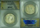 USA Half Dollar 1946-D Walking Liberty Silver 50c ANACS MS-64 (44) -