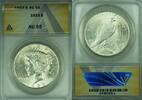 USA Dollar Peace Silver S$1 ANACS AU-55 (45B) -