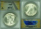 USA Dollar Peace Silver S$1 ANACS MS-61 Better Coin (45) -