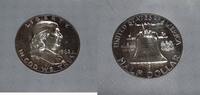 USA Half Dollar Franklin Silver - Gem Proof w/Toning in Plastic Holder -