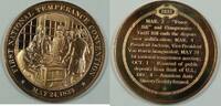 Exonumia Bronze History of the U.S. 1st National Temperance Convention Proof Medal -