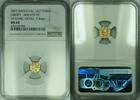USA Token Cal. Gilt Liberty - Wreath #5, 10 Stars, Octagonal 9.4MM NGC MS-64 -