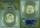 USA Half Dollar Walking Liberty Silver 50c ANACS MS-63 Better Coin -