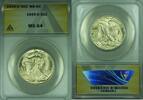USA Half Dollar 1945-D Walking Liberty Silver 50c ANACS MS-64 -
