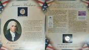 USA $1 Coin PCS James Madison BU Presidential & Stamp Set in Holder -