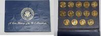 Exonumia Medal 41 Piece Brass President Set Including Washington Thru Clinton in Folder -