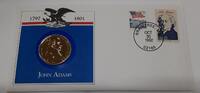 Exonumia Medal John Adams Presidential From the Hail to The Chiefs Collection -