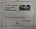 Briefmarken souvenir card PS 20 Bicentennial Expo 10ï¾¢ Moon Landing airmail stamp -