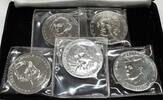 Exonumia National Historical Mint Set of 5 Presidential Medals Layered in Silver -