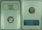 USA Dime Mercury Toned NGC MS 65 (NGC FATTY) -