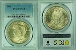 USA $1 Coin Peace Silver Dollar Toned PCGS MS 64 (48) -