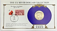 USA $1 Coin Peace Silver Dollar Collection-Commemorative Stamp Card -