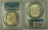 USA $1 Coin Morgan Silver Dollar PCGS MS-63 Nicely Toned Obverse (C) 12 -