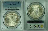 USA 1 Dollar Peace Silver $ Coin PCGS MS 62+ (17) C -