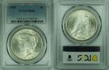 USA 1 Dollar Peace Silver $ Coin PCGS MS 63 (17) A -
