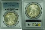 USA 1 Dollar Peace Silver $ Toned Coin PCGS MS 64 (17) A -