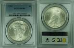 USA 1 Dollar Peace Silver $ Coin PCGS MS 64 (17) B -
