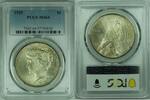 USA 1 Dollar Peace Silver $ Toned Coin PCGS MS 64 (17) D -