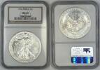 USA $1 Eagle American Silver NGC MS 69 (X) -
