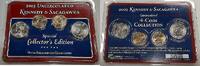USA $1 Coin & D Kennedy Half Dollar and Sacagawea BU Set in Littleton Holder -