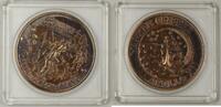 Exonumia Bronze Apollo 12 (XII) Commemorative Medal The Yankee Clipper In Plastic Case -