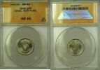 Weltmünzen 25 Pruta Israel with Pearl Coin ANACS MS-66 -