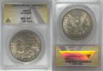USA Dollar Morgan Silver Coin Toned ANACS MS 60 Details Cleaned Looks Great -