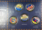 USA State Quarters Obverse Colorized 5 Coin Uncirculated Set with Box and COA -