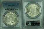 USA Dollar Peace Silver S$1 PCGS MS-62 Undergraded (31 M) -