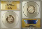 European Coins 1876 Great Britain Die 6 1S Shilling Silver Coin ANACS EF-45 Details Cleaned -