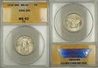 USA Full Head Standing Liberty Silver 25c ANACS MS-62 (Better Coin) -