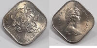 World Coins 1966 Bahamas 15 Cents BU Coins w/Hibiscus-KM#5 Roll of 30 in Wrapper as Shown -