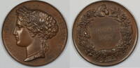 European Coins 1887 Neuchatel Switzerland Swiss Bronze Agricultural Medal with Box JA -