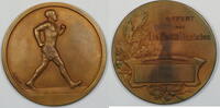 European Coins 1920 Paris France Bronze Medal with Original Box JA -