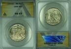 USA Half Dollar Walking Liberty Silver 50c ANACS MS-63 (Undergraded) Toned -
