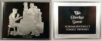 Exonumia Sterling Norman Rockwell Fondest Memories The Checker Game Silver Proof Ingot -