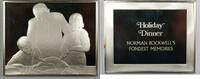 Exonumia Sterling Norman Rockwell Fondest Memories Holiday Dinner Silver Proof Ingot -