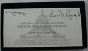USA Dollar 2000 Library Congress Proof Silver Signed by Thomas Rogers, designer,plus -