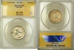 USA Quarter 1932-S Washington Silver 25c Coin ANACS AU-50 Details Cleaned -