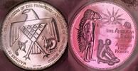 Exonumia Medal The American Indian First Pioneer Trail Blazer Artisans Silver Proof -