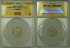 Weltmünzen 1 Kurus Turkey Year 30 AH1293 Silver Coin ANACS AU 50 Detail Damaged KM#735 -