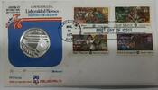 Exonumia Medal Fleetwood Commem Issue Silver Bicent. Unheralded Heroes W/Stamps & FDC -