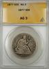 USA Seated Liberty Silver Coin 50C ANACS AG 3 Better Quality -