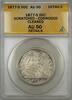 USA 1877-S Seated Liberty Silver 50C ANACS AU 50 Scratched Corroded Cleaned Details -